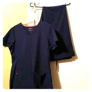 Heart soul scrubs- navy set